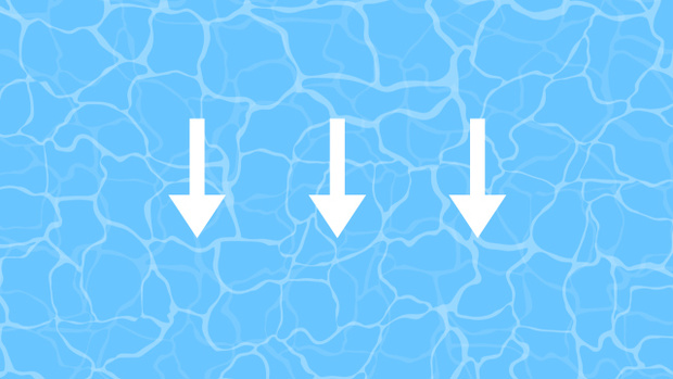 【動画素材】縦方向に流れる水面のアニメーション【ループ】[Stock Video] Cartoon Vertical Flowing Water Surface, Loop