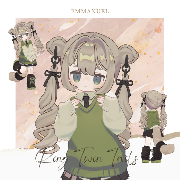 【まめひなた・キプフェル】リングツインテール　Ring Twin Tails