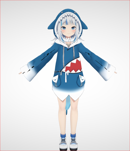 Gowr Gura  3D Model VRChat 3D Characters