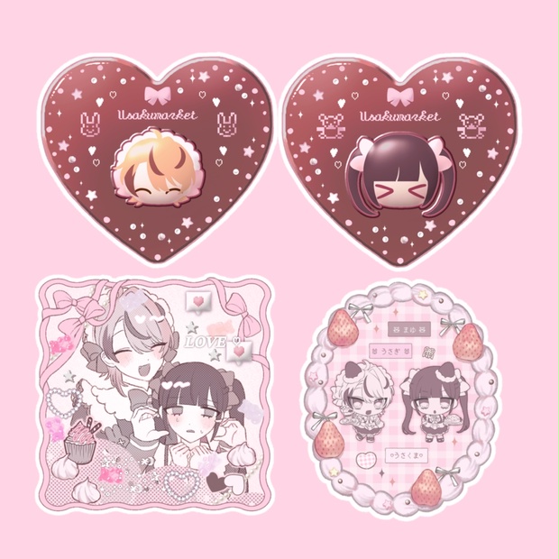メイド6cmステッカーセット - usakumarket - BOOTH