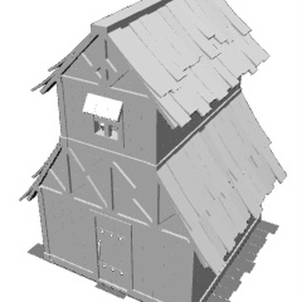 ファンタジーな２階建ての家 ミケ助の3d Booth