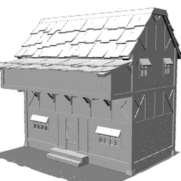 ファンタジーなでっぱりのある家 ミケ助の3d Booth