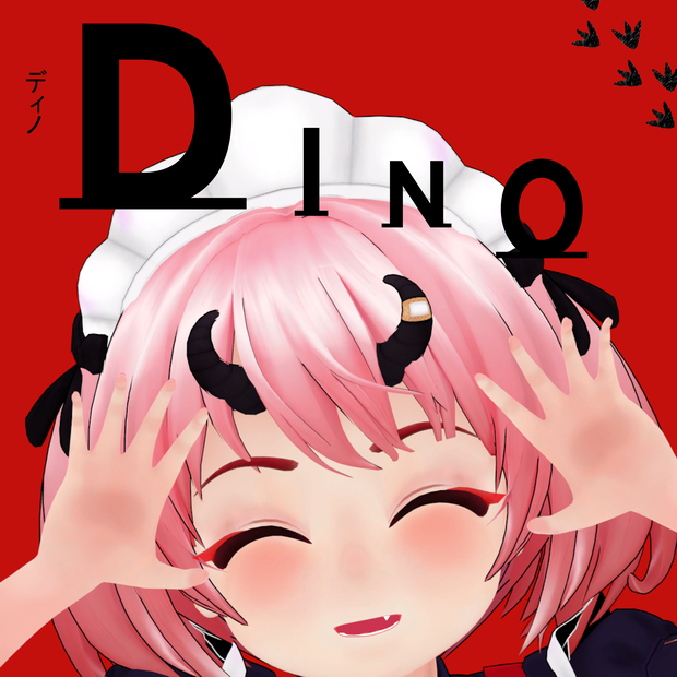 オリジナル3Dモデル[Dino] -翼をなくしたドラゴンメイド-