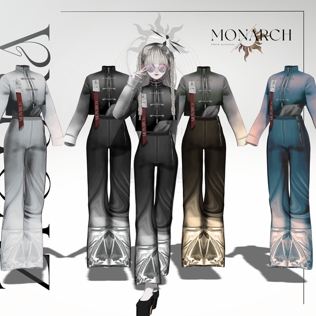 【無料版あり】アシンメトリーチャイナスーツ＃VRoid 【ZYOUKA Model】