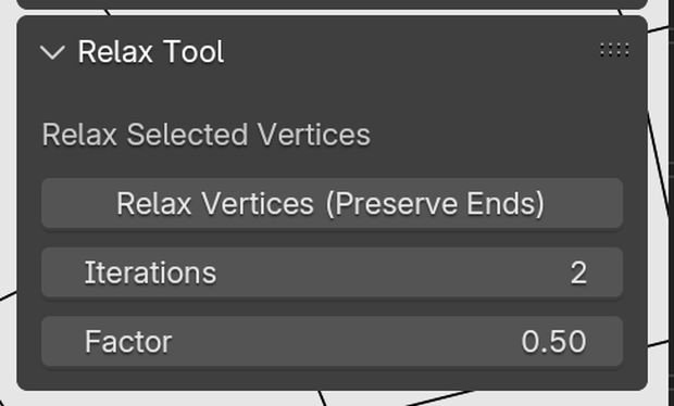 Blender4.4.1でRelaxツールを追加するアドオン