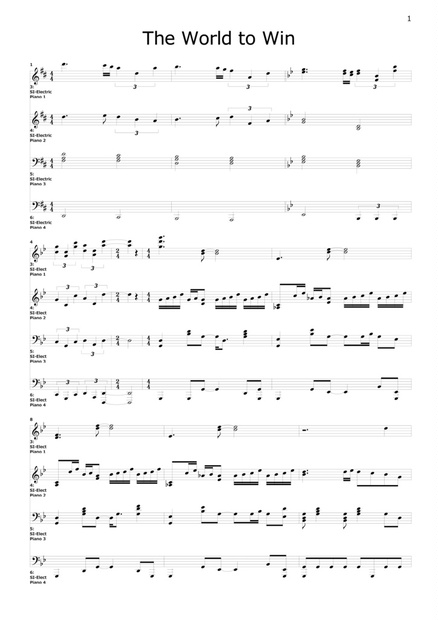 楽譜】この星をかけた魂の戦い (The World to Win)【星のカービィ