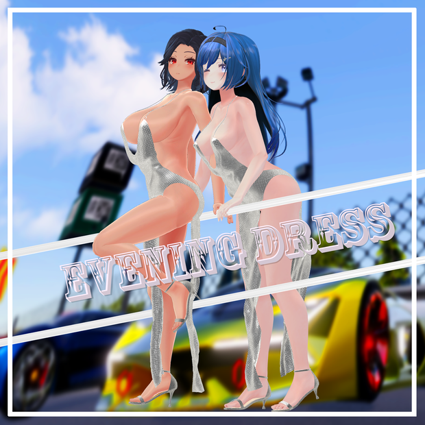 『 イメリス,桔梗』【3D衣装モデル】evening dress