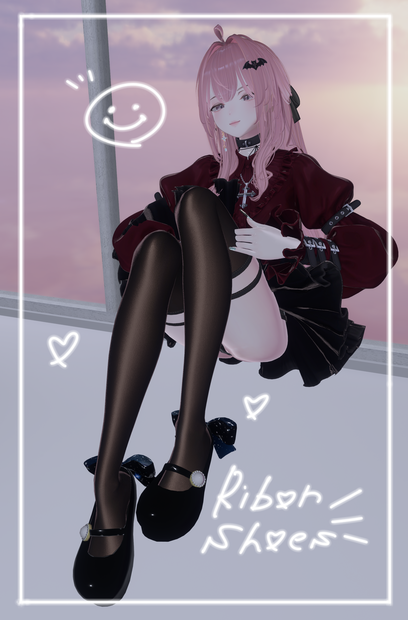 🎀RibonShoes🎀調整用シェイプキーでセミアバター対応🩰