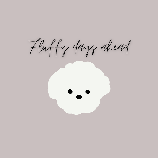 Fluffy White Pup's Everyday Moments – Sticker Set (10 PNGs)