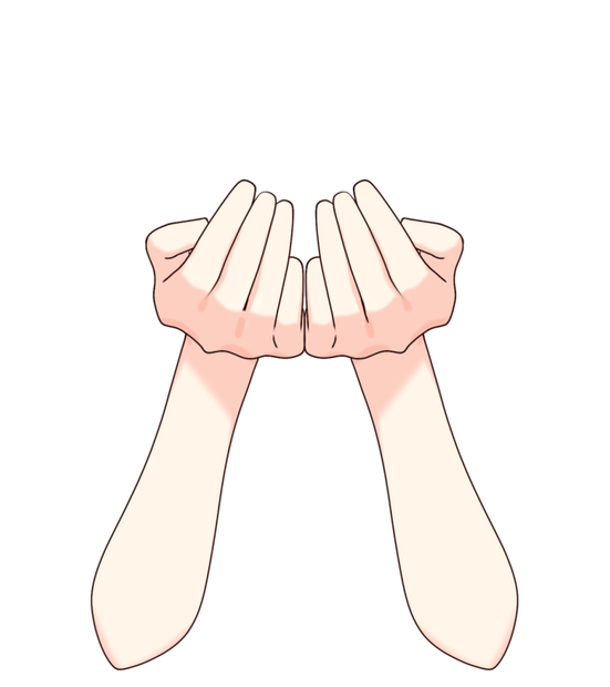Vtuber素材_何かを乗せる手