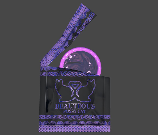 コンドーム開封 3Dモデル　Condoms opening 3D Model