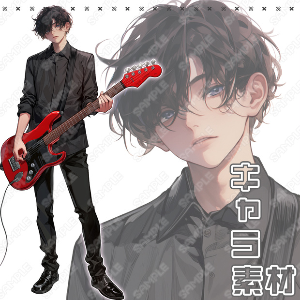 【127】キャラ素材_バンドメンバーっぽい男性