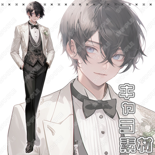 【135】キャラ素材_花婿風の男性