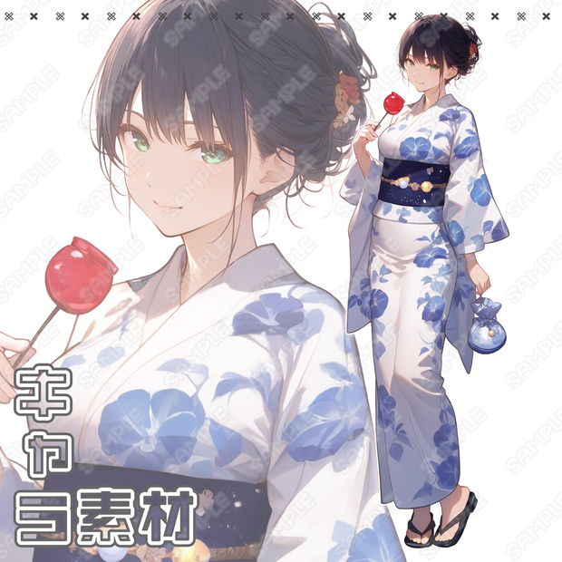 【148】キャラ素材_浴衣の女性
