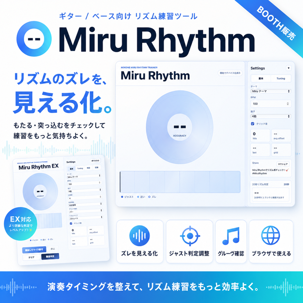 Miru Rythm（リズムを可視化！トレーニングアプリ）