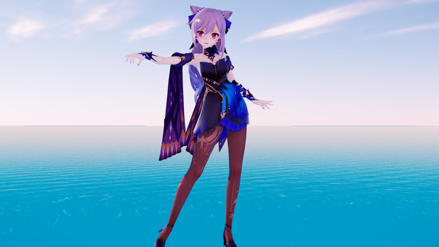 Gennshin Keqing new dress 刻晴新裙子【MMD MODEL DL】