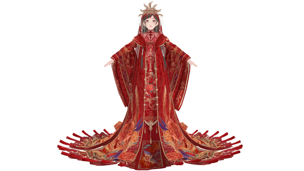 Shining Nikki Crimson Phoenix闪耀暖暖 碧落鸾歌【MMD Model DL】