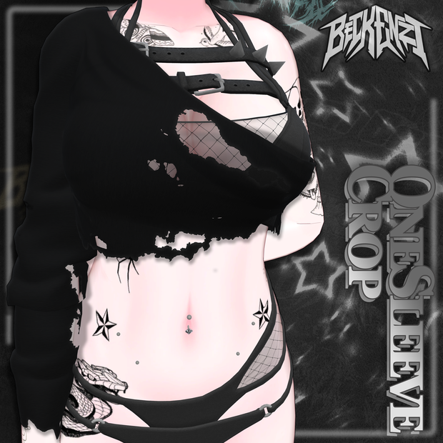 BECKENZI 水着クロップトップ /Torn Swimsuit Croptop [12+アバタ/Avatars]