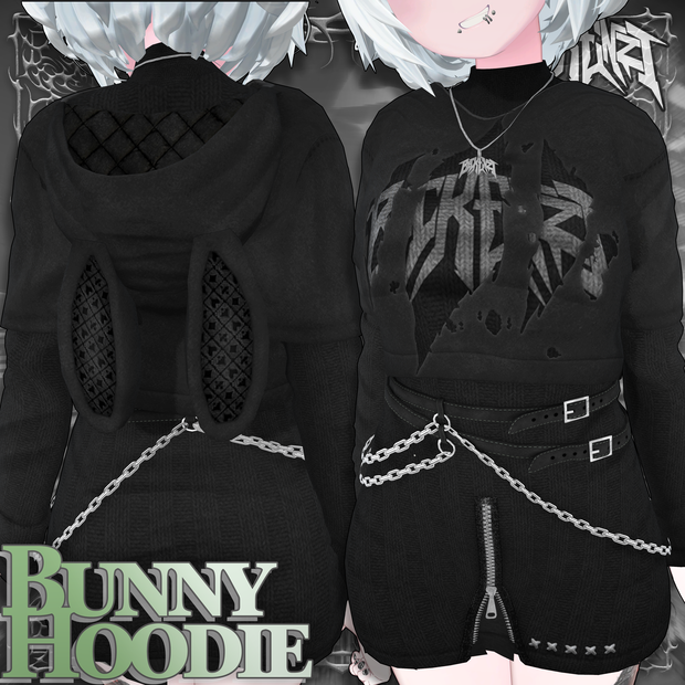 BECKENZI うさぎのパーカー/Bunny Hoodie [19アバタ/Avatars]