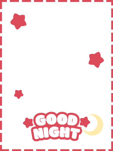 おやすみVtuberフレーム素材