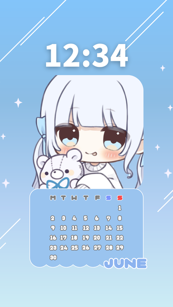 6月 Vtuberカレンダー素材