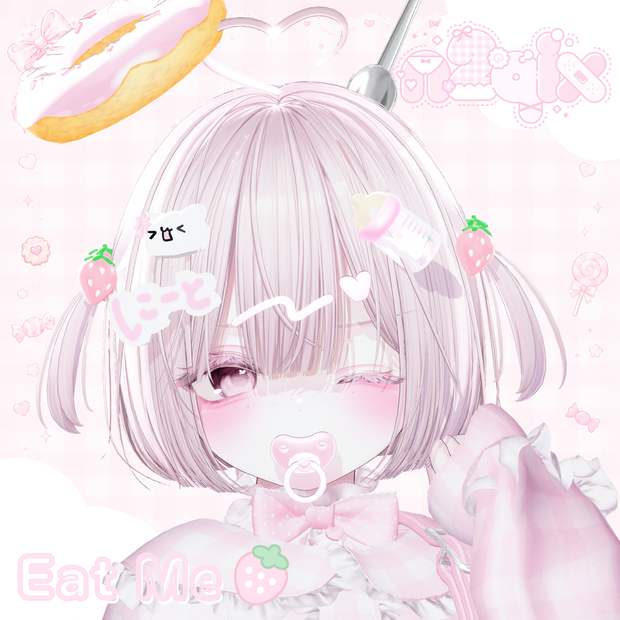 🍓 Eat Me! ヘアアクセサリー&おしゃぶりセット 🍩♡