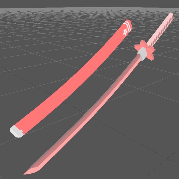 刀 桜火 Fbxモデル Hitsuji Game 3d Booth