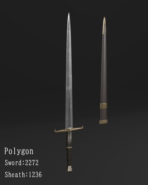 ロングソード（FBX / テクスチャ付き）