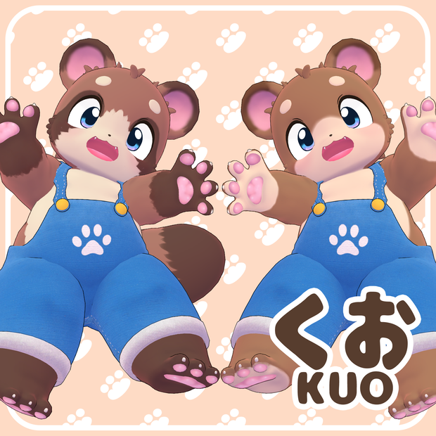 オリジナル3Dモデル「くお(Kuo)」