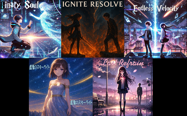 AIソング集 アニメ風ソング5曲セット