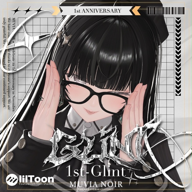 ♰1st-Glint♰ -黒縁メガネ- - MUVIA NOIR - BOOTH