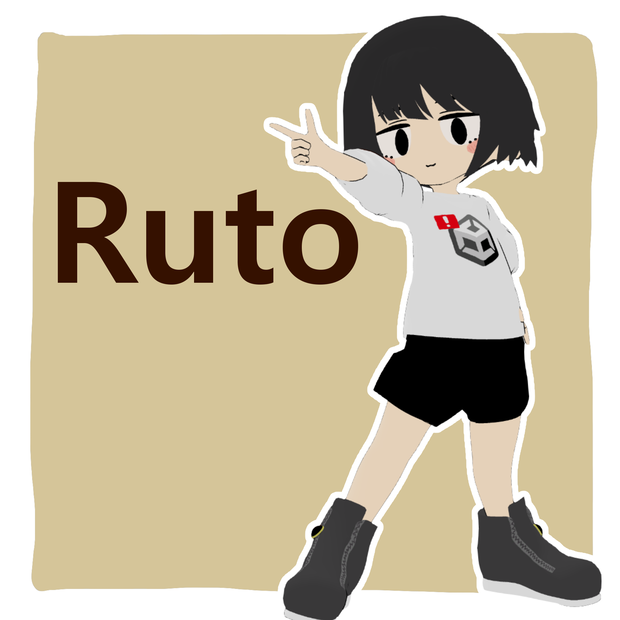 【VRChat想定オリジナル３Dモデル】Ruto　被り物セット