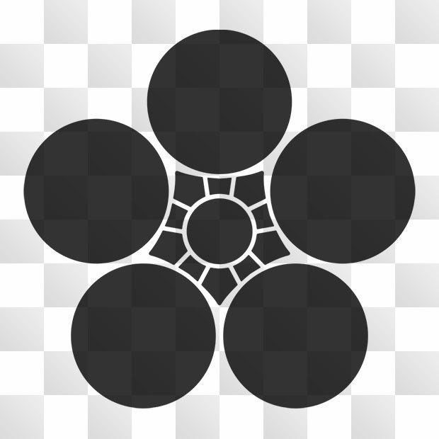 梅紋 (うめ) 日本の実用家紋 ZIP (AI, PNG, PSD)