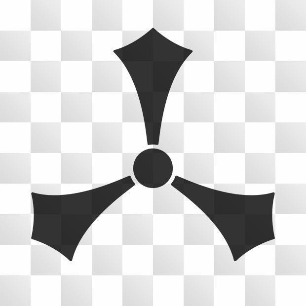 7点 剣紋 (けん) 日本の実用家紋 ZIP (AI, PNG, PSD)
