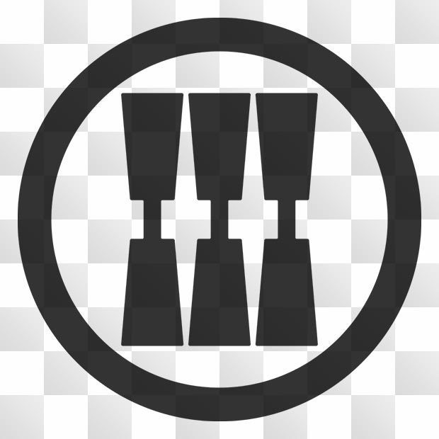 1点 杵紋 (きね) 日本の実用家紋 ZIP (AI, PNG, PSD)