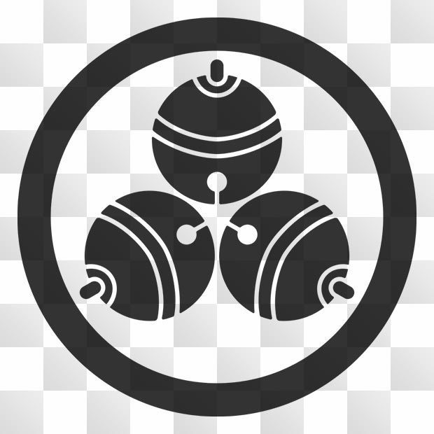 鈴紋 (すず) 日本の実用家紋 ZIP (AI, PNG, PSD)