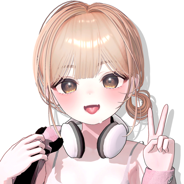【9アバター対応】 Natural Bun Hair