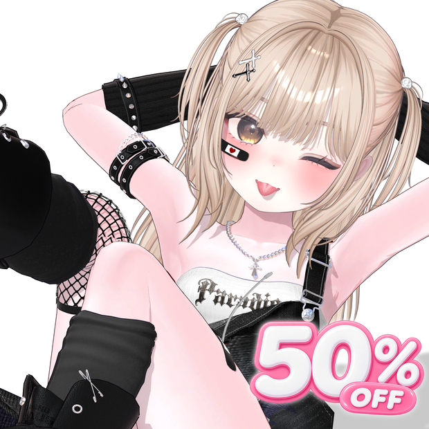 🏖️GOOD BYE SUMMER 50% SALE 【13アバター対応】Half-up Goth Twin💀