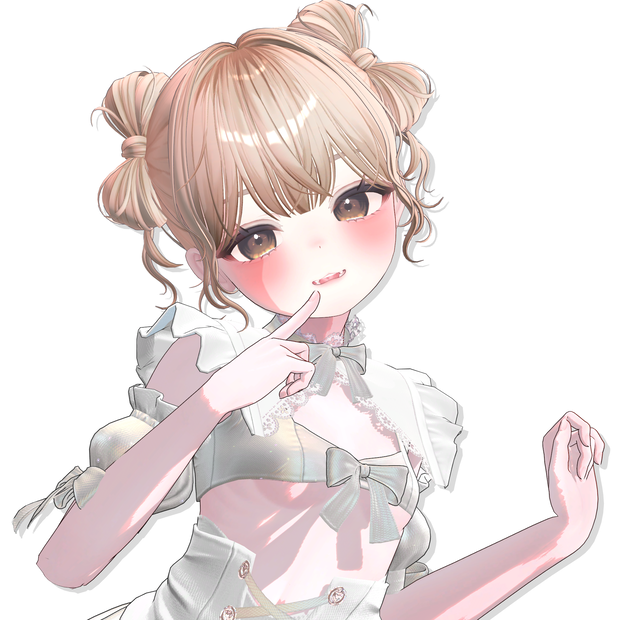 【13アバター対応】Twin Ribbon Bun Hair🎀