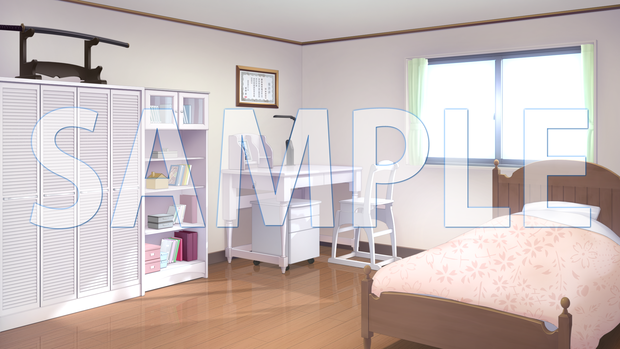 【背景素材】女の子の部屋（1385_bg14）【時間差分あり】