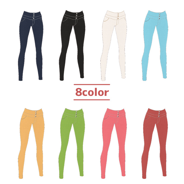 【無料あり】ハイウエストスキニー【8color】