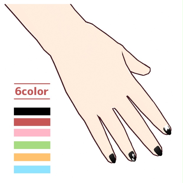 【6color】猫ネイル - とらいむ工房 - BOOTH