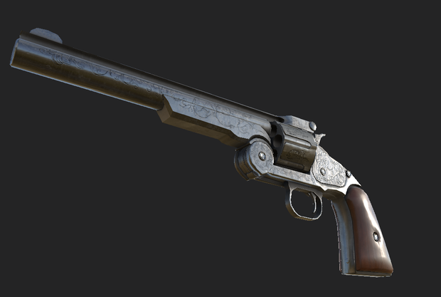 【3Dモデル】Smith & Wesson Model No.3 American THE WYATT EARP .44
