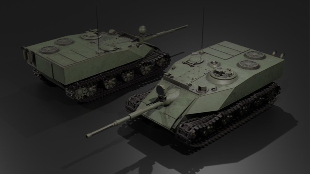 SU-57P空挺戦車　オリジナル架空戦車3Ⅾモデル
