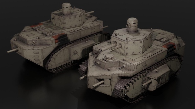 グレートブリテンMk.1　オリジナル架空戦車3Ⅾモデル