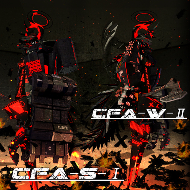 【3Dモデル】CFA-W-Ⅱ＆CFA-S-Ⅰ