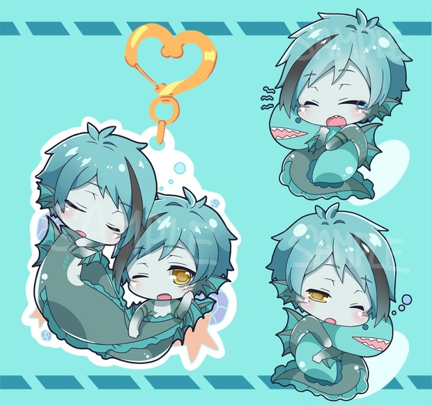 完売 ハートナスカン アクリルキーホルダー リーチ兄弟 稚魚 たこ焼き修道場 Booth