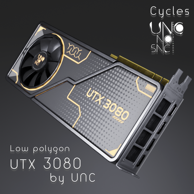 【無料】 3Dモデル「UTX_3080」カラバリ７色有り 【Free】 3D model "UTX_3080" with 7 color variations