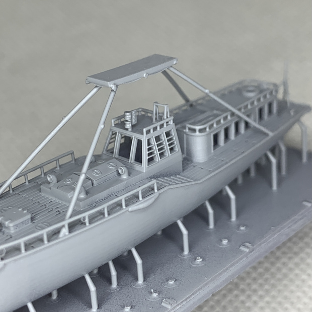 15m内火艇 1/200 戦艦大和・武蔵 船尾 艦載艇格納庫吊り下げ仕様 艦船模型 Amegraphy 2-15