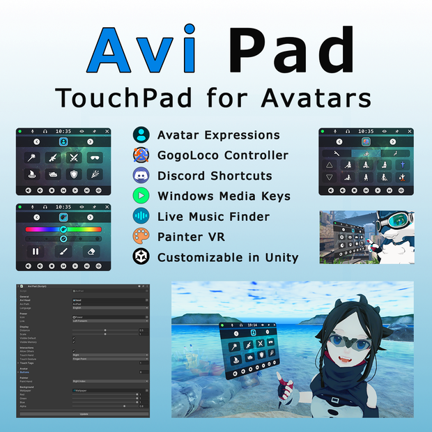 Avi Pad - Customizable Touchpad for Avatars